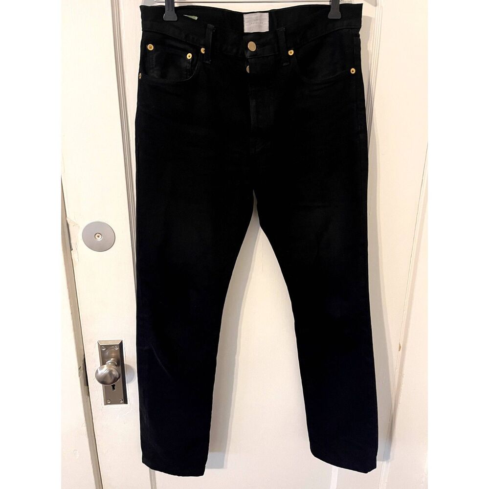 Sid Mashburn Mens Black Button Fly Jeans Denim Size 32x30